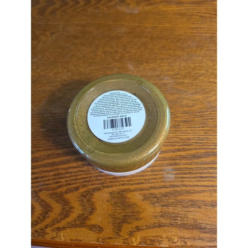 Chalkology PASTE Chalk Couture SHIMMER GOLD 3oz Jar -‎ Permanent Inck# I18113